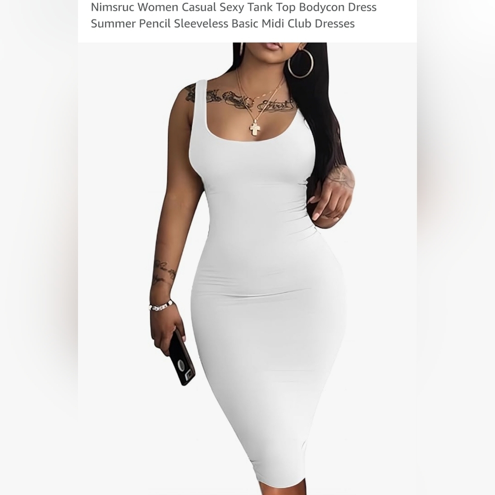 2XL Tank Top Bodycon Dress Pencil